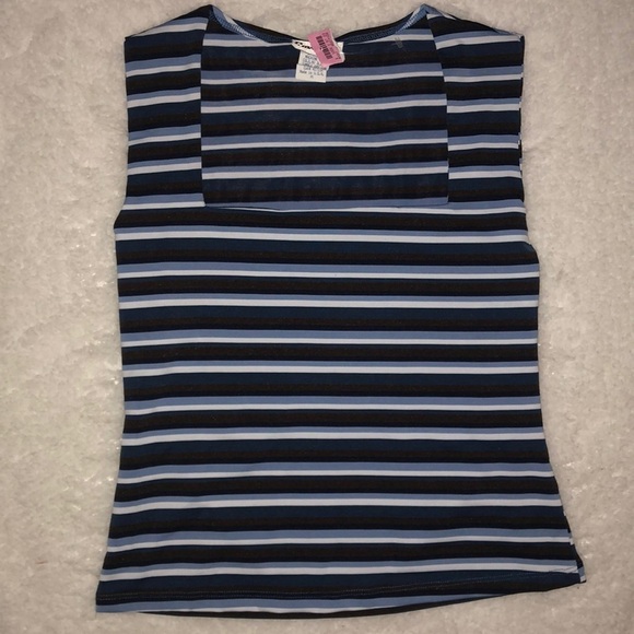 Rave City Tank top Career Top Dress Med Stretch 90s y2k Dead stock - Picture 3 of 6